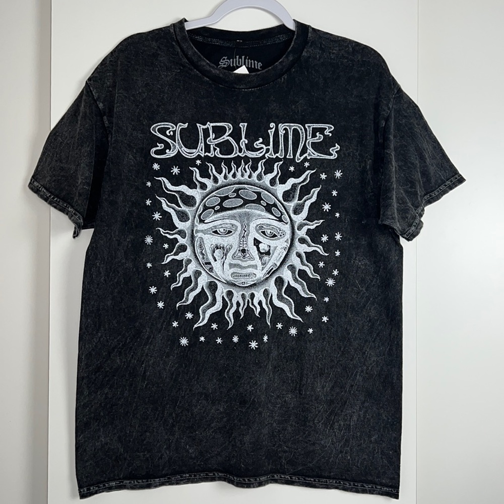 SUBLIME black burn-out boyfriend t-shirt